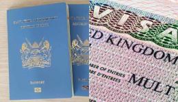 File image of a Kenyan Passport (left) and the UK Visa.